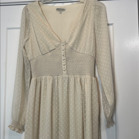 Patrons of Peace Altura Cream Long Sleeve boho Dress size small. - Picture 3 of 13